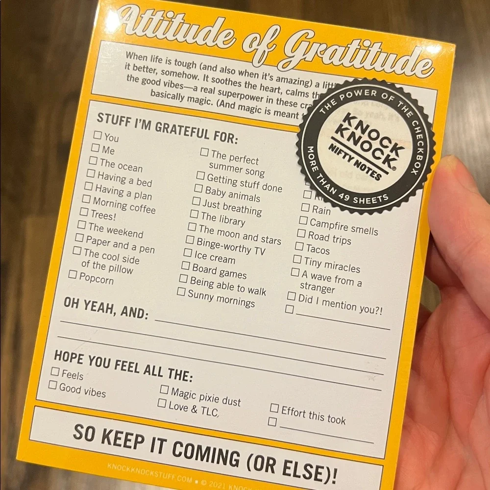 NWT Knock Knock gratitude notes